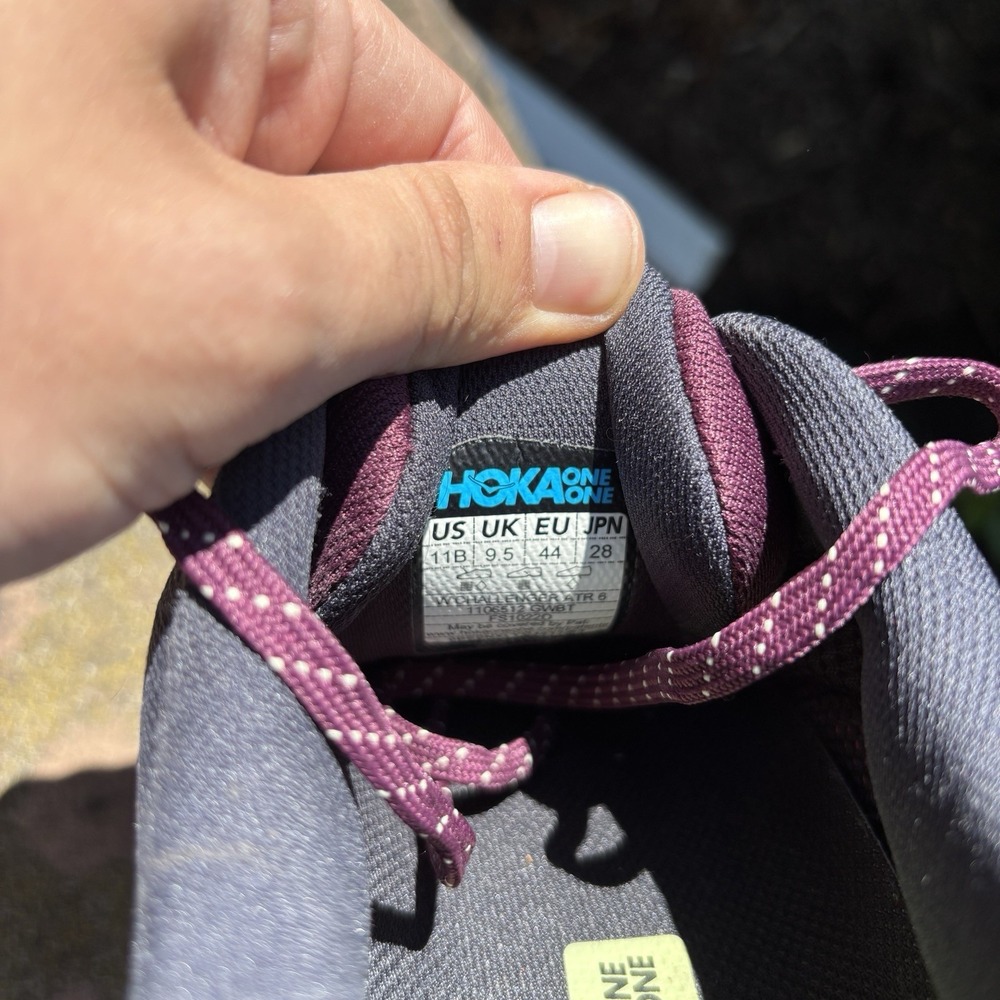 Hoka One One Challenger ATR 6 Womens 11B Shoes Sneakers Wine Purple 1106512 GWBT - Picture 9 of 9